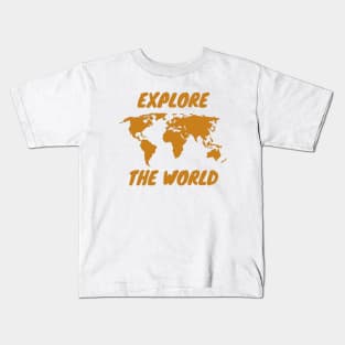 Explore the world map Kids T-Shirt